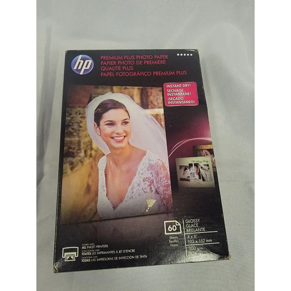 HP Premium Plus Photo Paper 4x6in (60 Sheets) NEW SEALED 0139